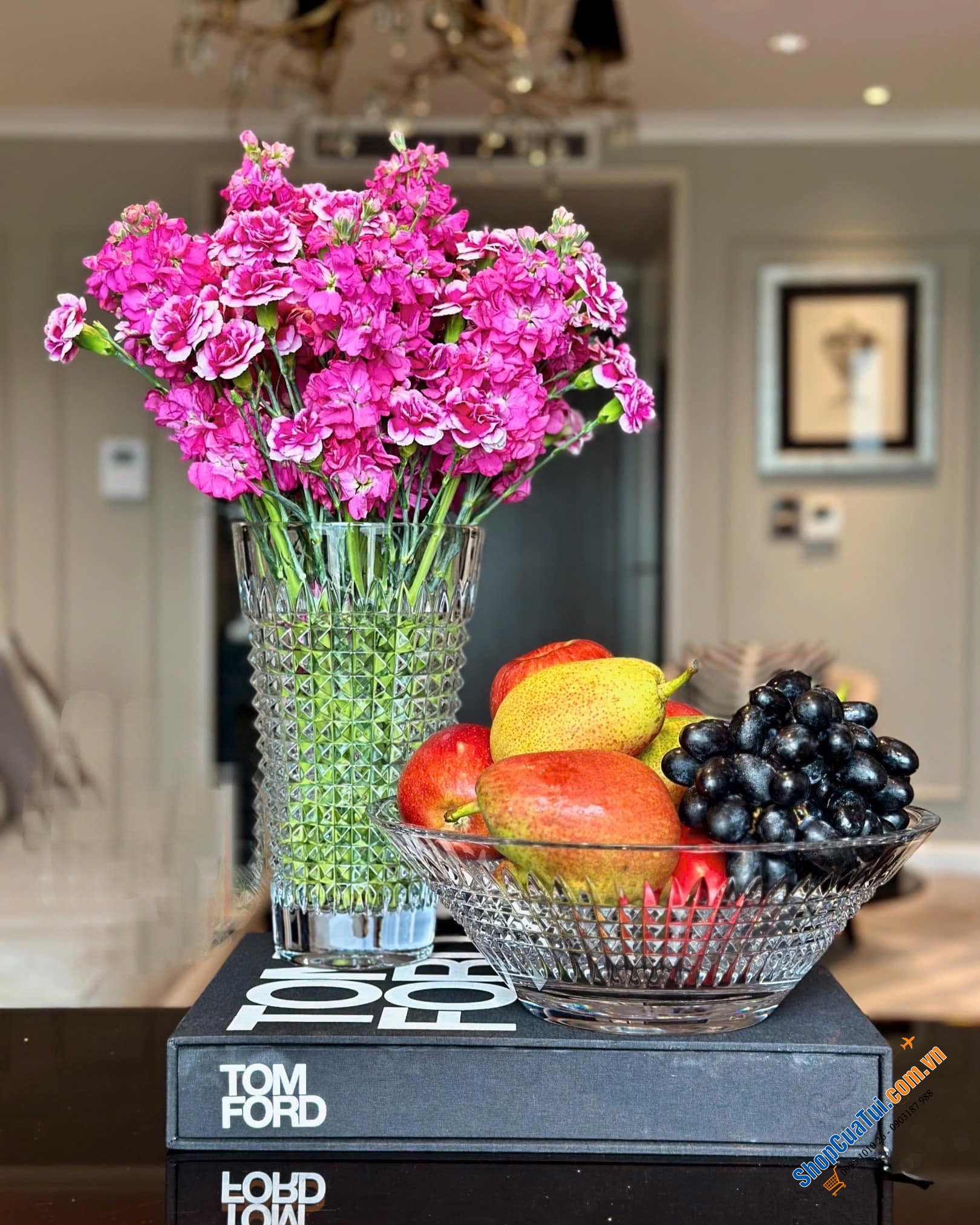 Bát thả pha lê Rogaska DIAMOND đường kính 32cm.