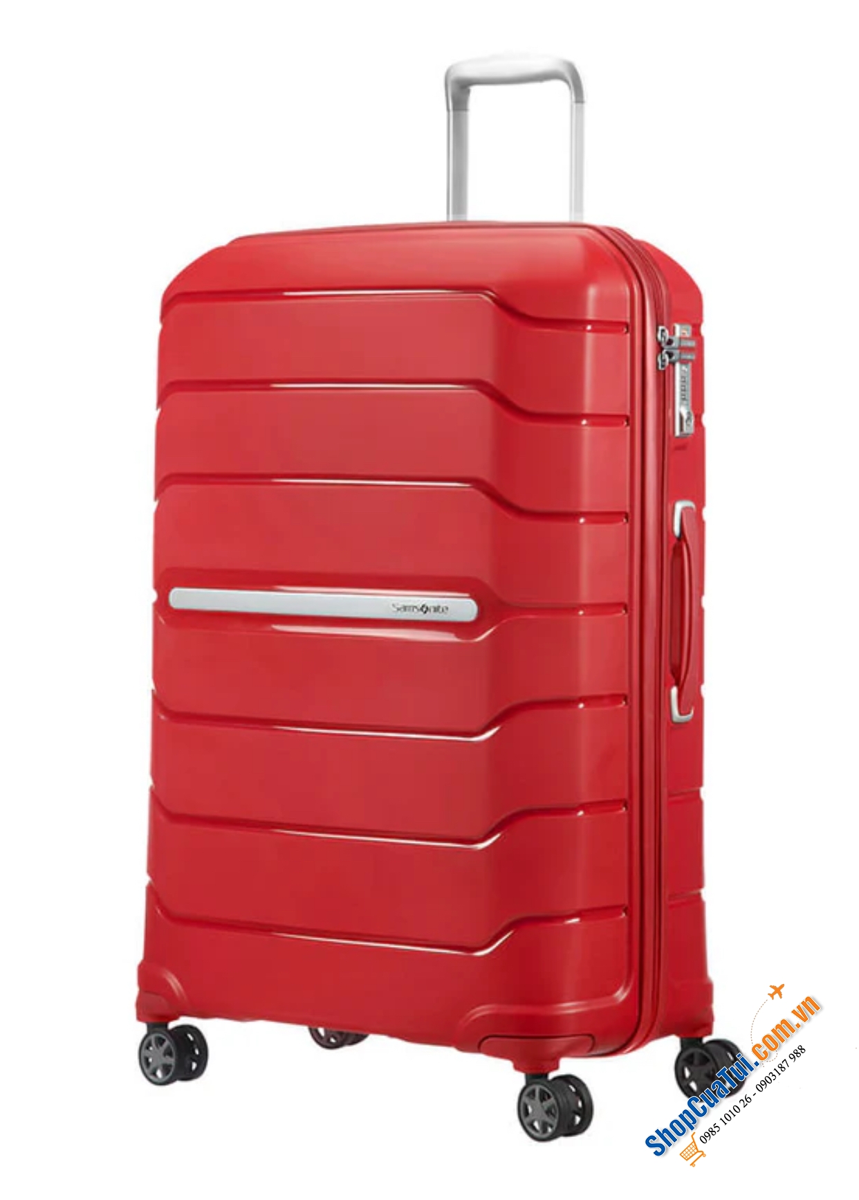 Valy Samsonite Flux Spinner - thế hệ vali polypropylen có khóa kéo hoàn toàn mới đủ 3 size 20, 24, 28 inch