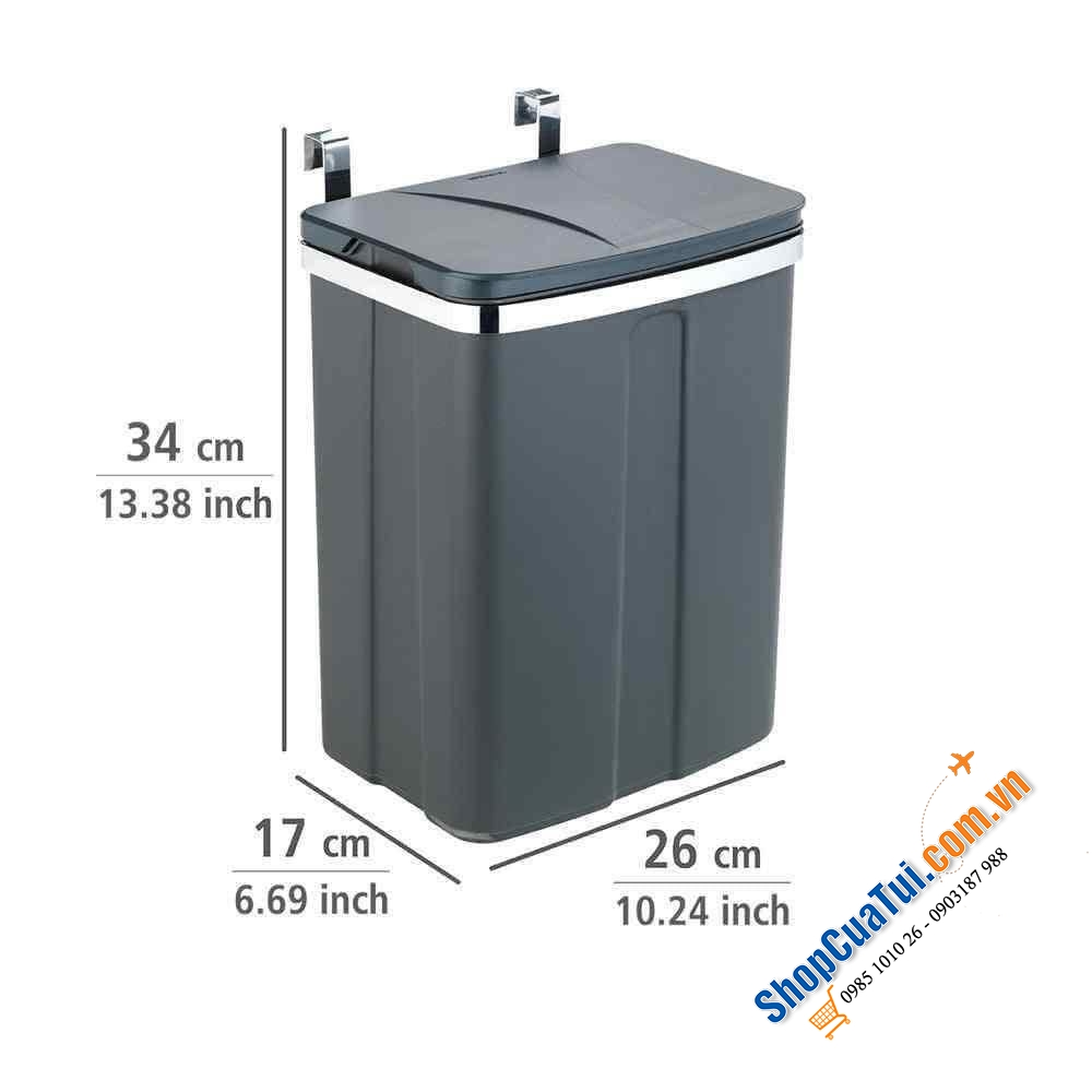 THÙNG RÁC TREO CÁNH TỦ WENKO 12L.