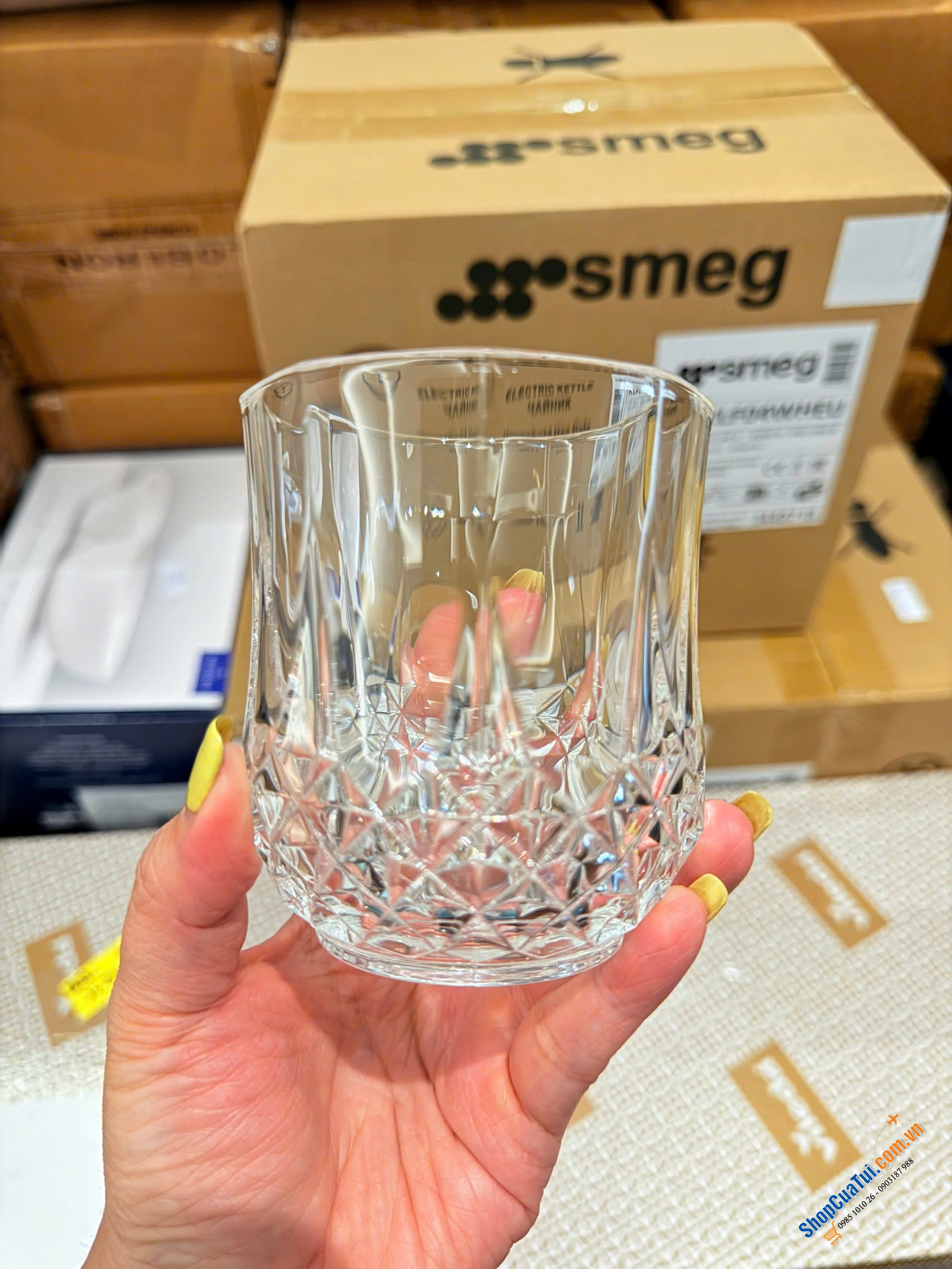 Set 6 cốc 320ml thuộc bộ Longchamp Crystal - Made in France