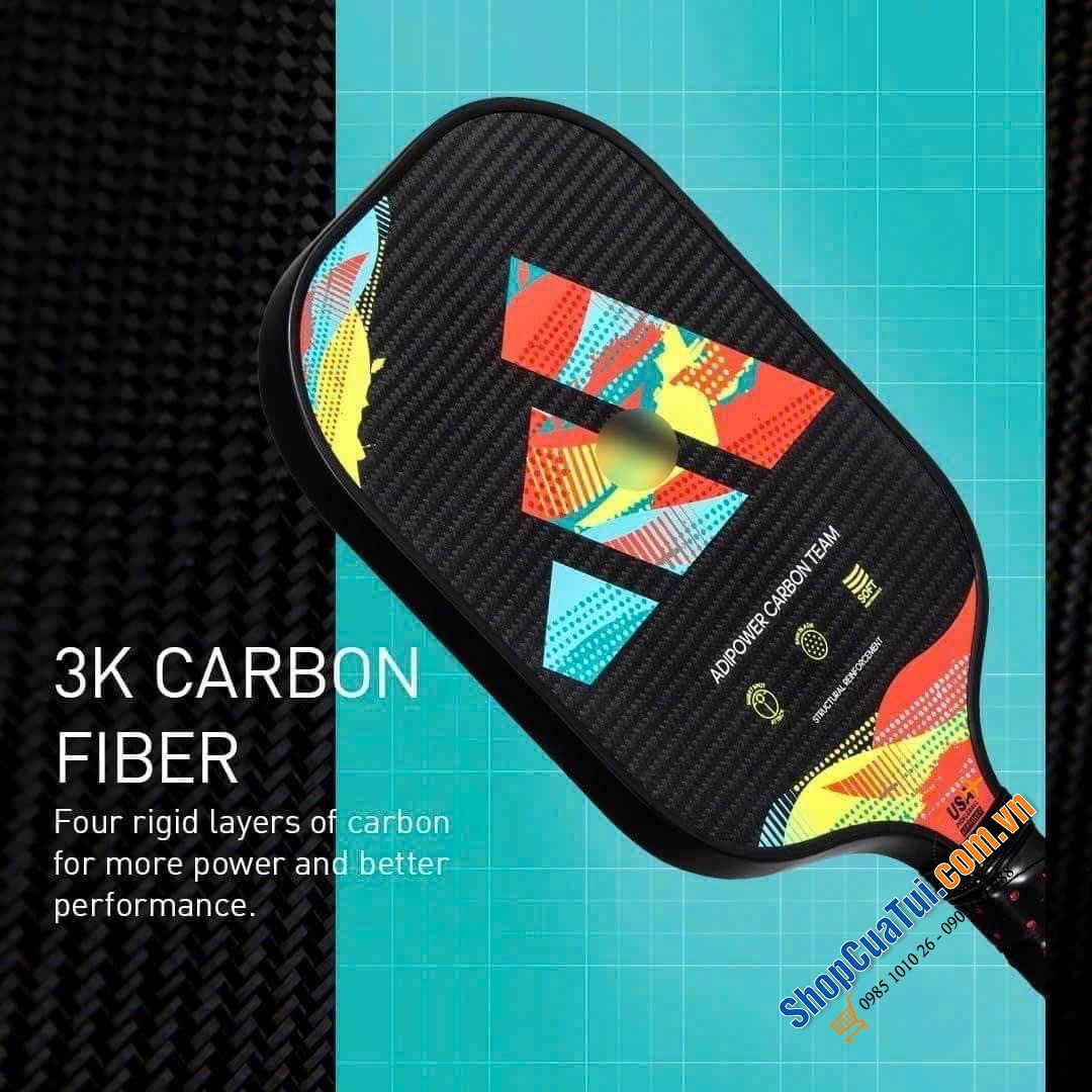 Vợt Pickleball Adidas Adipower Team ATTK2 - Dành cho người chơi ở trình độ trung cấp và nâng cao.