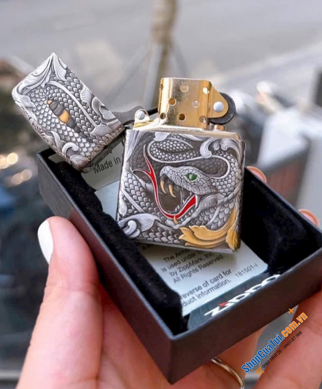 Bật lửa Zippo rắn chúa  - bản LIMITED giới hạn - Made in USA