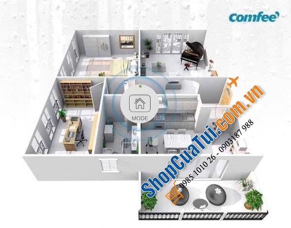 MÁY HÚT ẨM COMFEE MDDF-20DEN7-WF   - CÔNG SUẤT 20L (Tương đương phòng từ 40 - 60m2) - KẾT NỐI APP - WIFI.