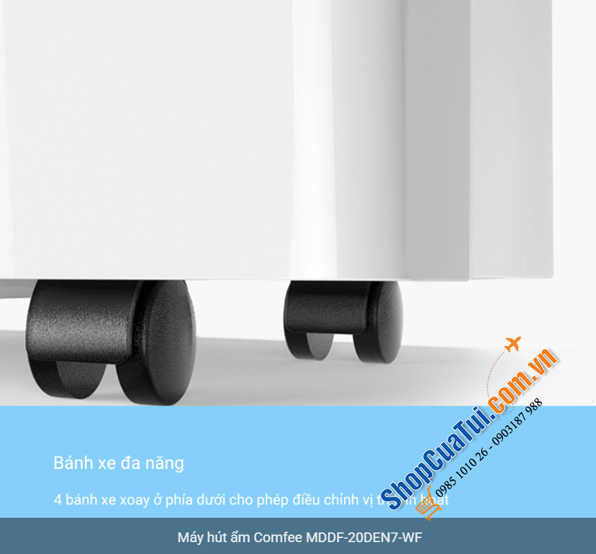 MÁY HÚT ẨM COMFEE MDDF-20DEN7-WF - CÔNG SUẤT 20L (Tương đương phòng từ 40 - 60m2) - KẾT NỐI APP - WIFI.