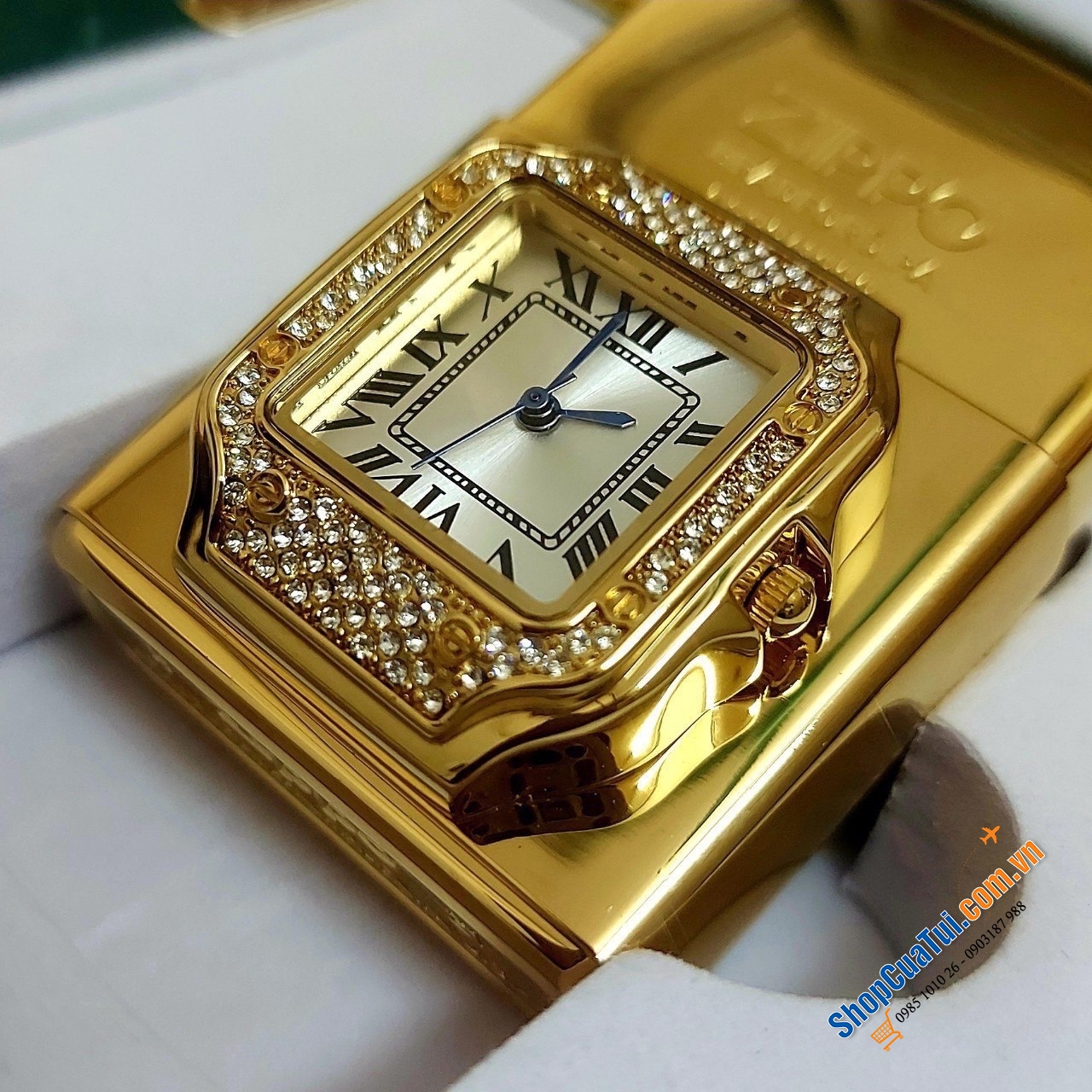 Bật lửa ZIPPO Time mạ vàng Gold 18k