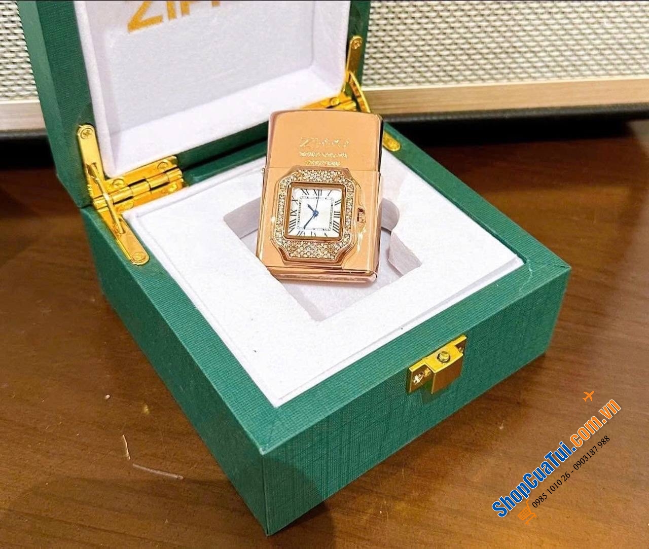 Bật lửa ZIPPO Time mạ vàng Gold 18k