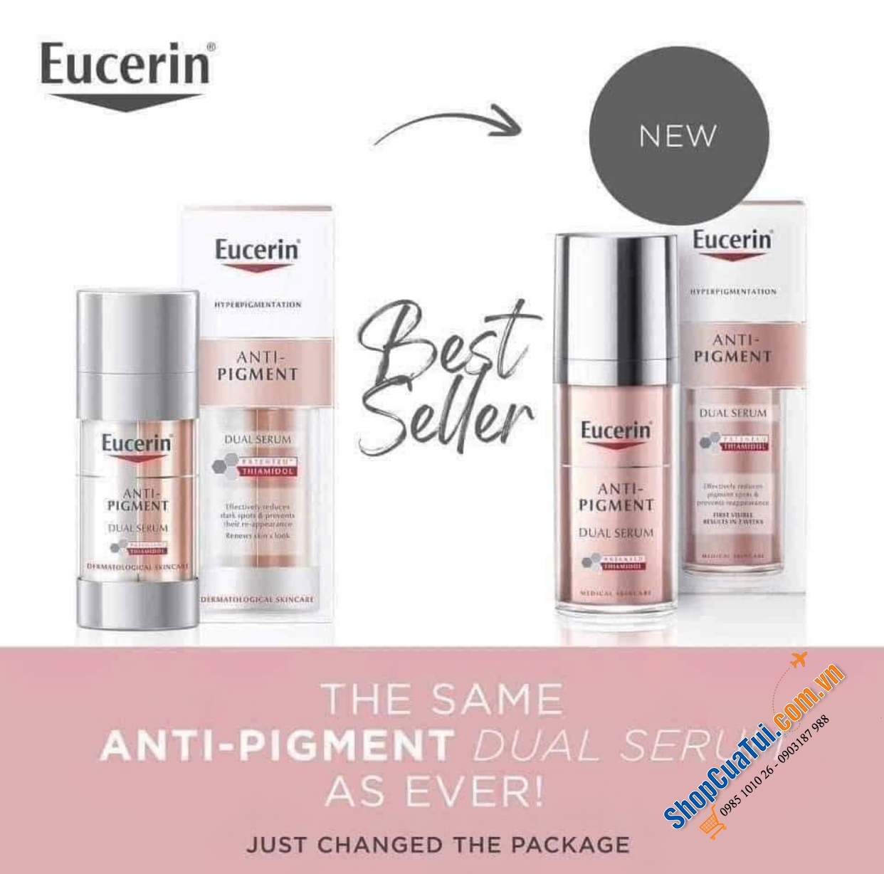 Tinh chất đặc trị nám Eucerin Anti-Pigment Serum Duo 30ml - làm mờ nám, đốm nâu, tàn nhang hiệu quả