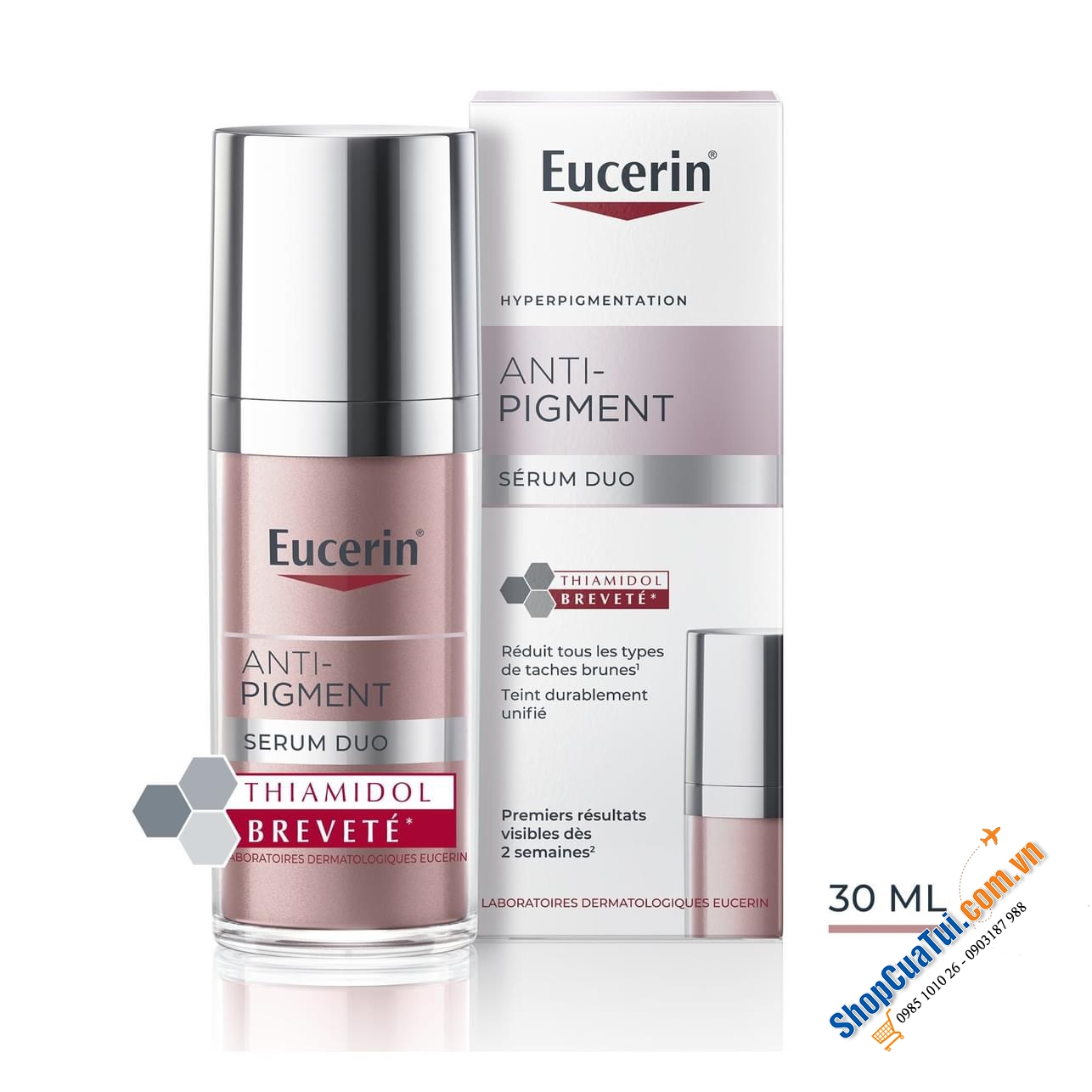 Tinh chất đặc trị nám Eucerin Anti-Pigment Serum Duo 30ml - làm mờ nám, đốm nâu, tàn nhang hiệu quả