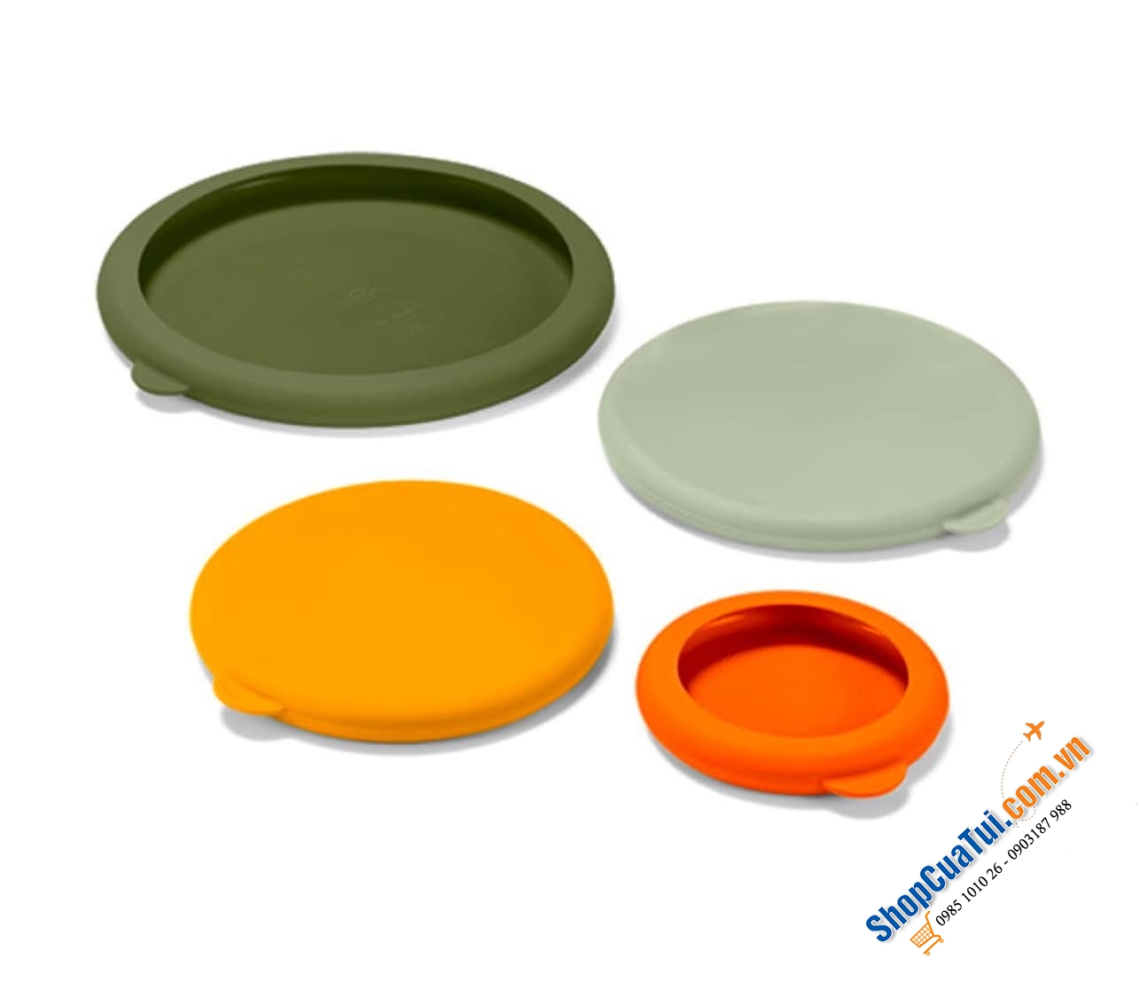 Set 4 nắp đậy silicone đa năng.