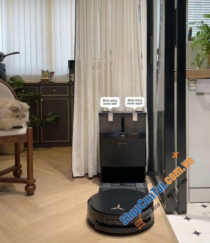 Robot hút bụi, lau nhà ECOVACS DEEBOT X8 PRO OMNI dẫn đầu công nghệ làm sạch với con lăn tái tạo nước đầu tiên trên thế giới