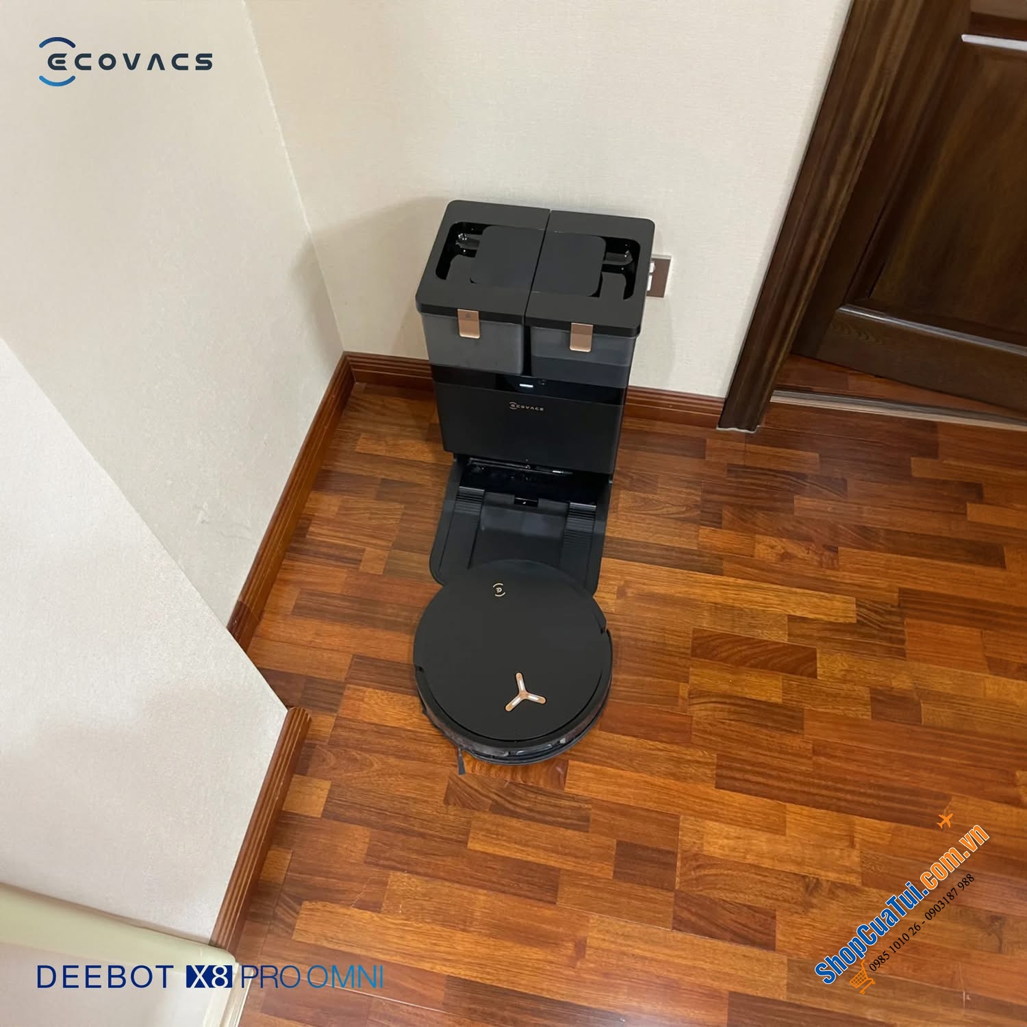 Robot hút bụi, lau nhà ECOVACS DEEBOT X8 PRO OMNI dẫn đầu công nghệ làm sạch với con lăn tái tạo nước đầu tiên trên thế giới