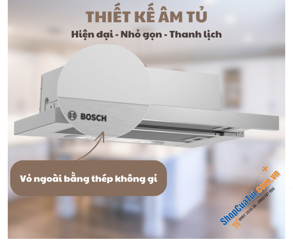 Máy hút mùi âm tủ Bosch DFT63AC50 Serie 4 thiết kế tinh tế và các tính năng tiên tiến