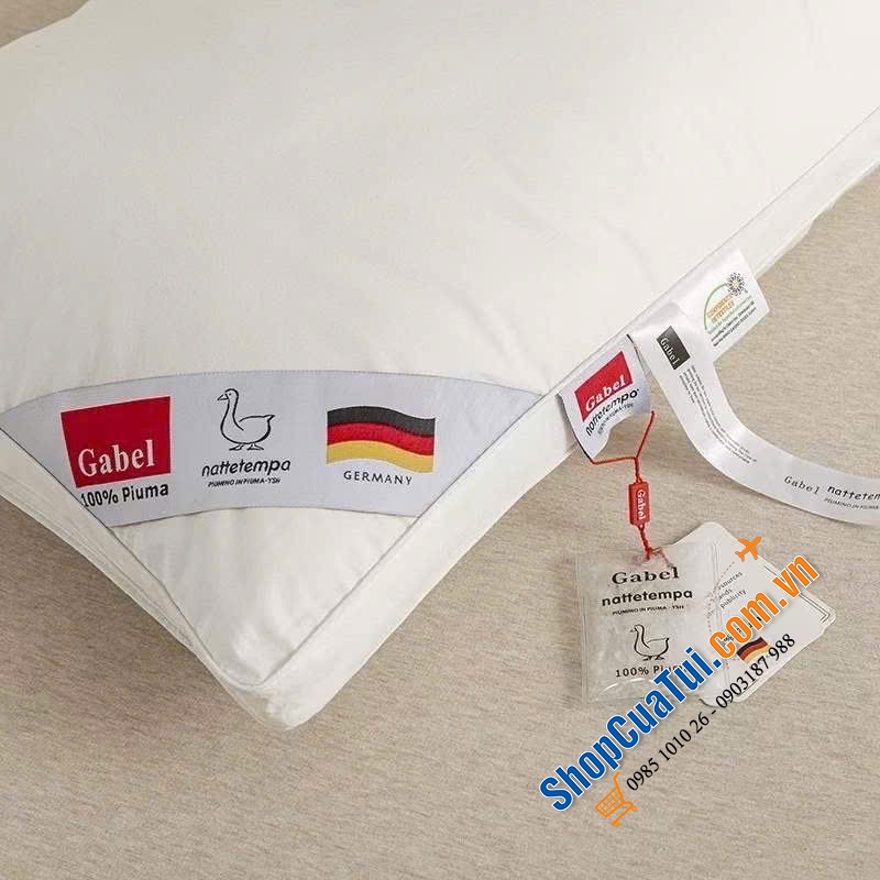 Ruột gối đầu Gabel size 48*74cm Germany - Ruột gối lông vũ cao cấp xuất Đức