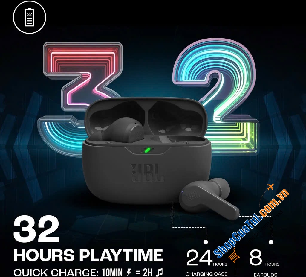 Tai nghe JBL Wave Beam In-Ear, trải nghiệm nghe hoàn toàn mới với âm bass mạnh mẽ, cùng âm thanh và giọng hát rõ ràng