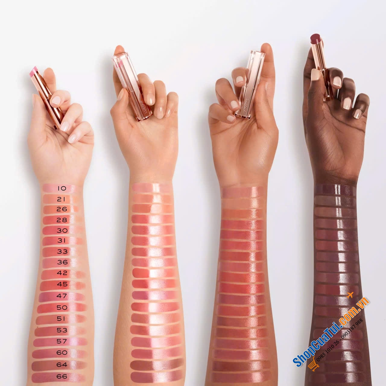 Phiên bản giới hạn: Bộ Lip Idôle Butterglow Set (Butterglow 10 + Butterglow 60) - Set 2 thỏi son Idôle Lip Butterglow từ Lancôme