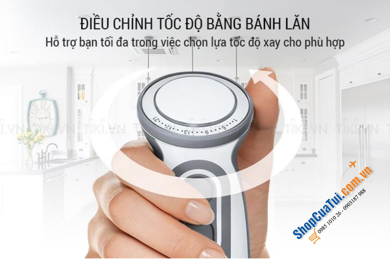 Máy xay sinh tố Braun MQ 5235 made in EU, bộ máy xay cầm tay màu trắng siêu xinh, xay cháo, súp, sinh tố, thịt, đánh trứng,...