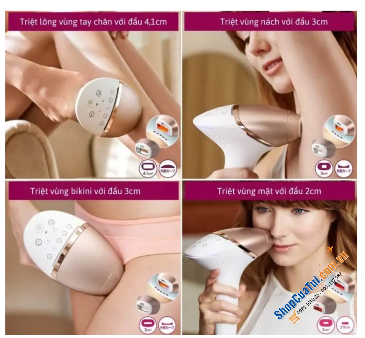 MÁY TRIỆT LÔNG PHILIPS LUMEA IPL 8000 BRI948/00 công nghệ SenseIQ và cảm biến SmartSkin mang lại hiệu quả cao, kèm theo các dụng cụ có thể triệt toàn thần (cơ thể, khuôn mặt, bikini, nách)