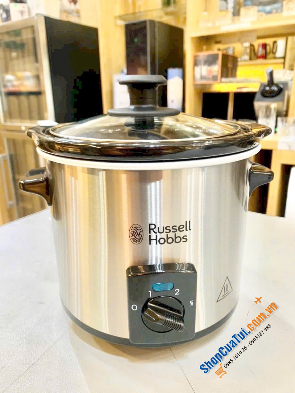 Nồi nấu chậm Russell Hobbs 2 lít 25570-56 Compact Living - Nồi cơ dễ sử dụng , dung tích  2 lít nhỏ gọn tiện lợi