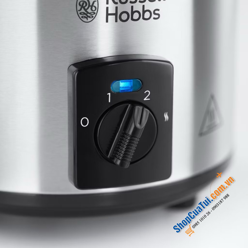 Nồi nấu chậm Russell Hobbs 2 lít 25570-56 Compact Living - Nồi cơ dễ sử dụng , dung tích  2 lít nhỏ gọn tiện lợi