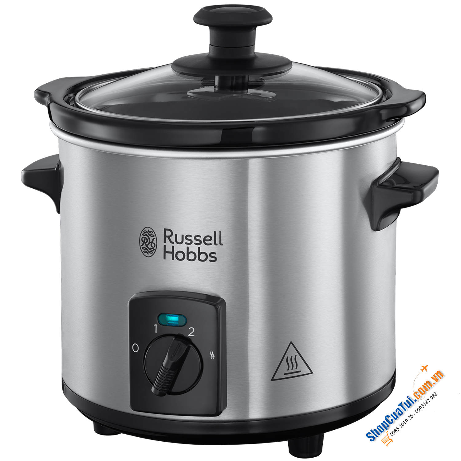 Nồi nấu chậm Russell Hobbs 2 lít 25570-56 Compact Living - Nồi cơ dễ sử dụng , dung tích  2 lít nhỏ gọn tiện lợi