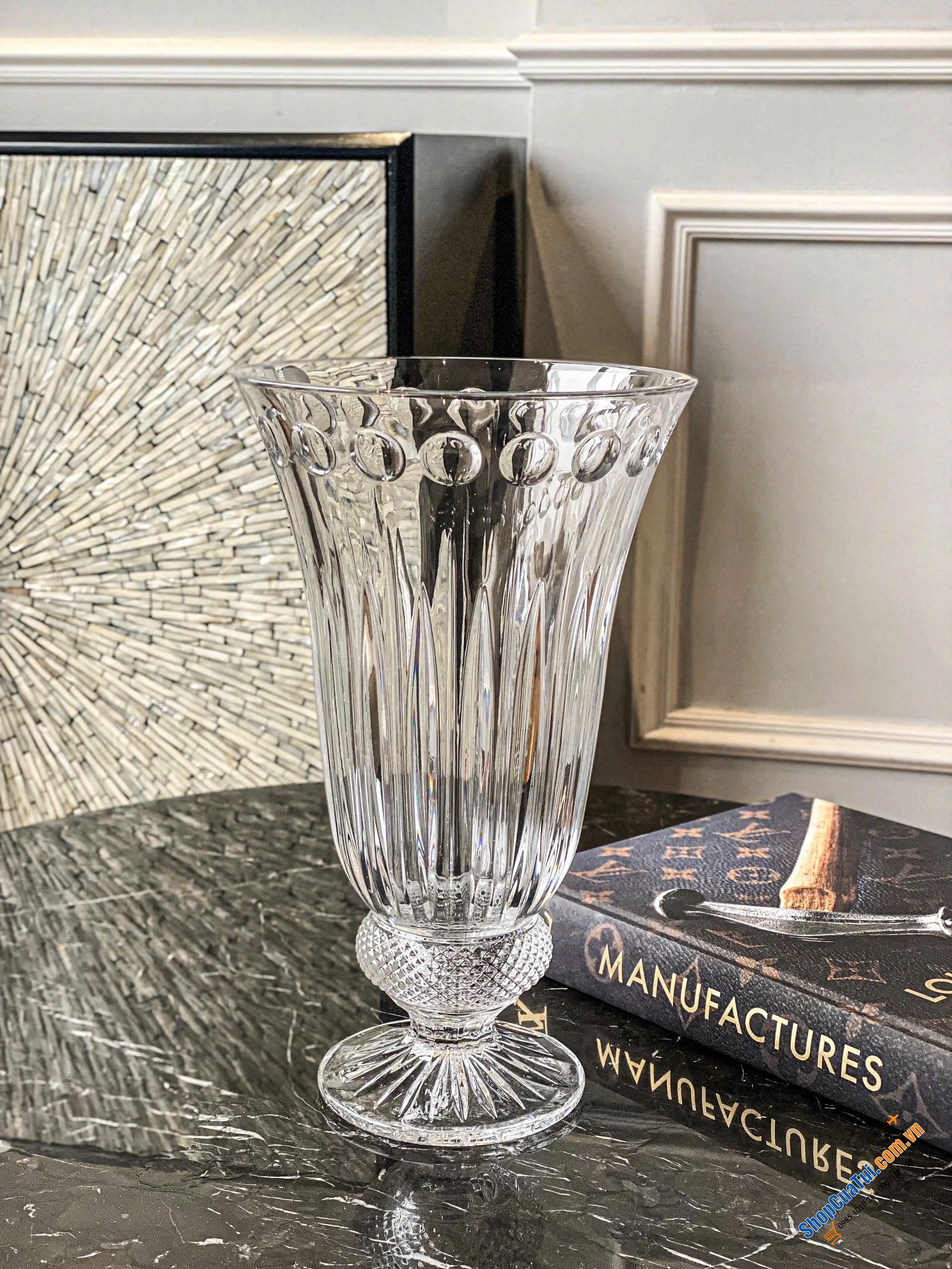 ComBo Lọ Hoa Bohemia Windsor 33cm , Bát Windsor 28cm , chân bồng Windsor 30.5cm.