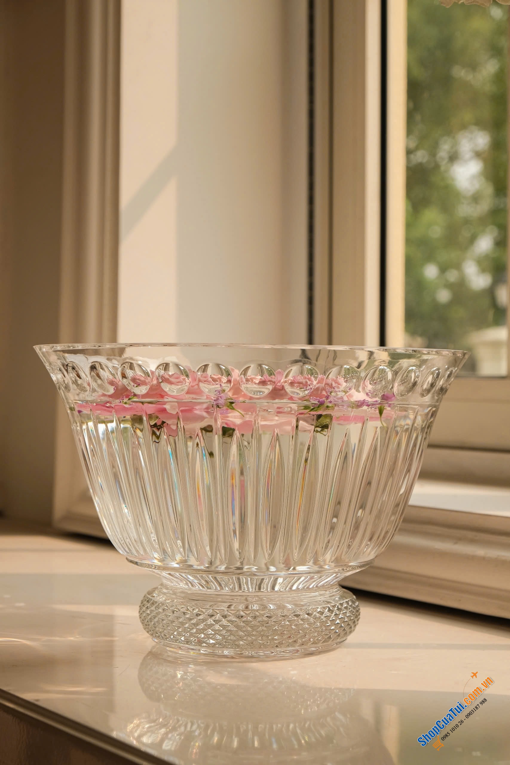 ComBo Lọ Hoa Bohemia Windsor 33cm , Bát Windsor 28cm , chân bồng Windsor 30.5cm.