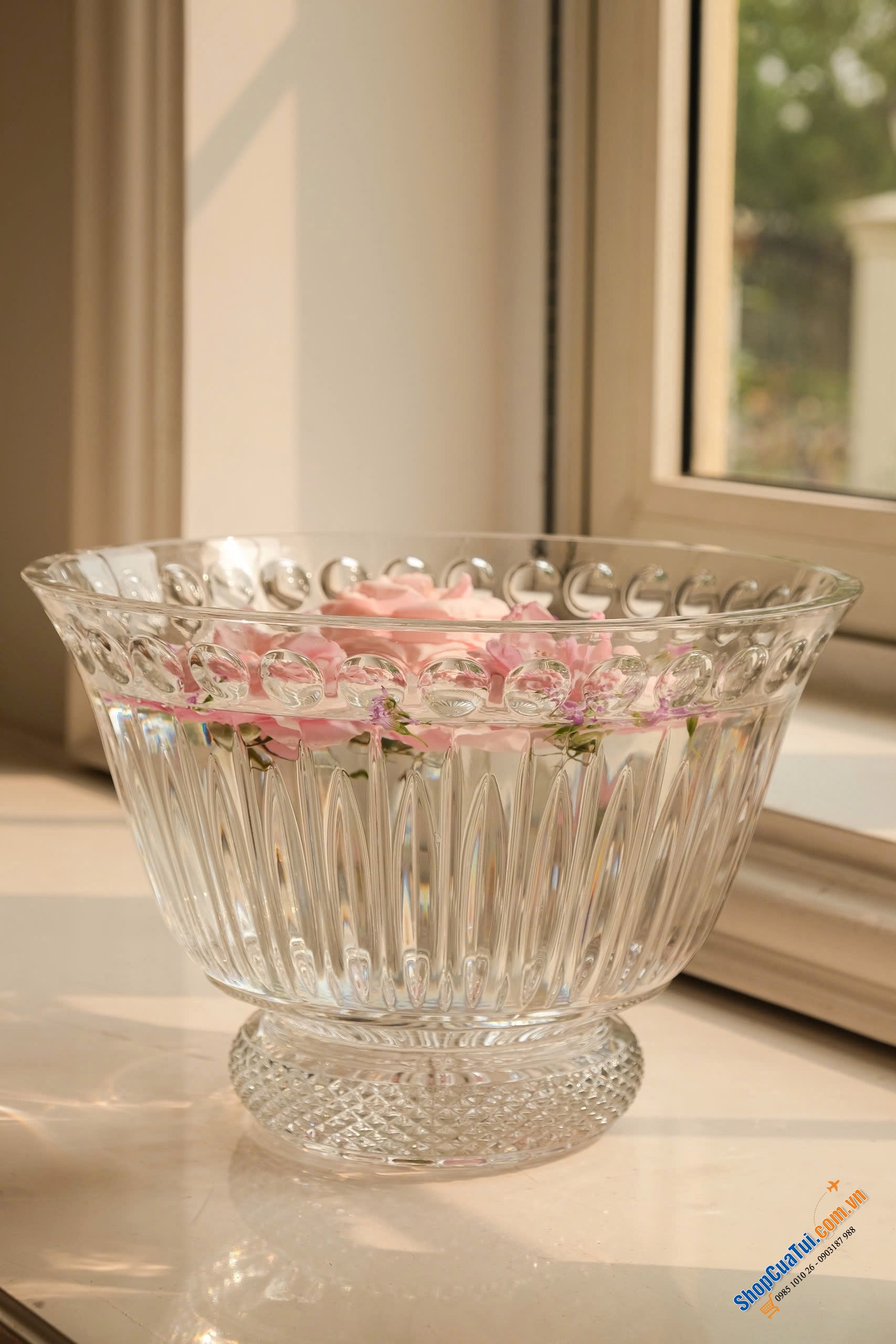 ComBo Lọ Hoa Bohemia Windsor 33cm , Bát Windsor 28cm , chân bồng Windsor 30.5cm.