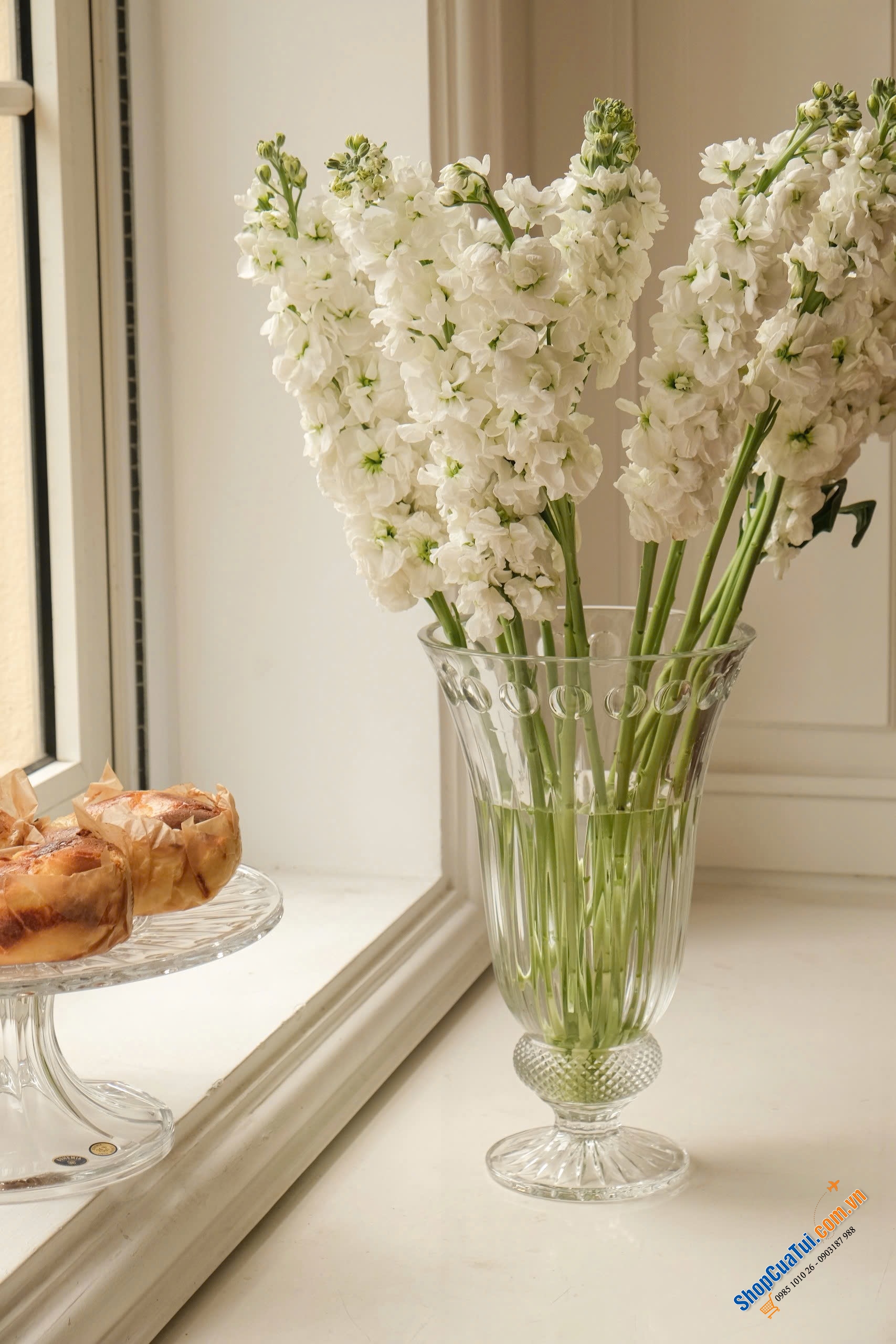 ComBo Lọ Hoa Bohemia Windsor 33cm , Bát Windsor 28cm , chân bồng Windsor 30.5cm.