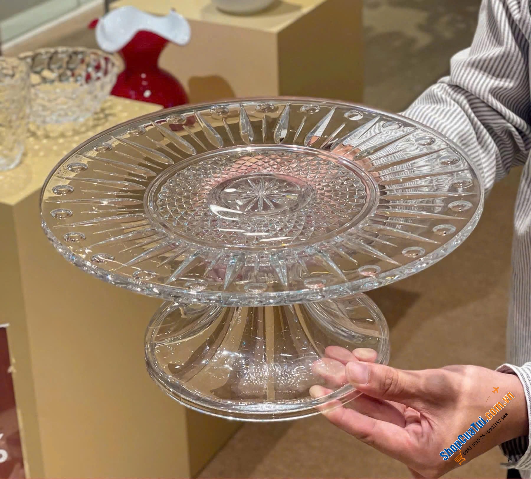 ComBo Lọ Hoa Bohemia Windsor 33cm , Bát Windsor 28cm , chân bồng Windsor 30.5cm.