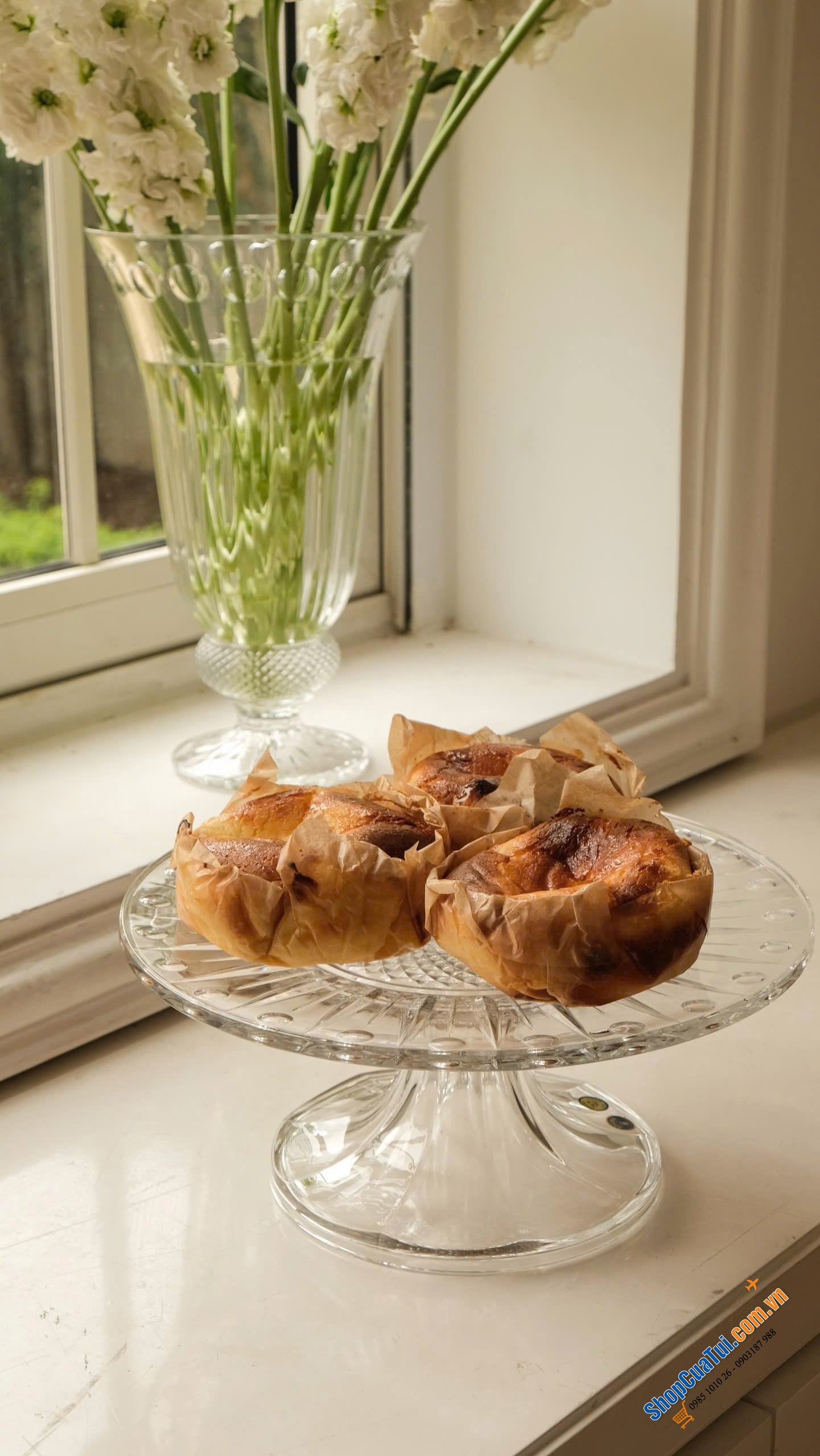 ComBo Lọ Hoa Bohemia Windsor 33cm , Bát Windsor 28cm , chân bồng Windsor 30.5cm.