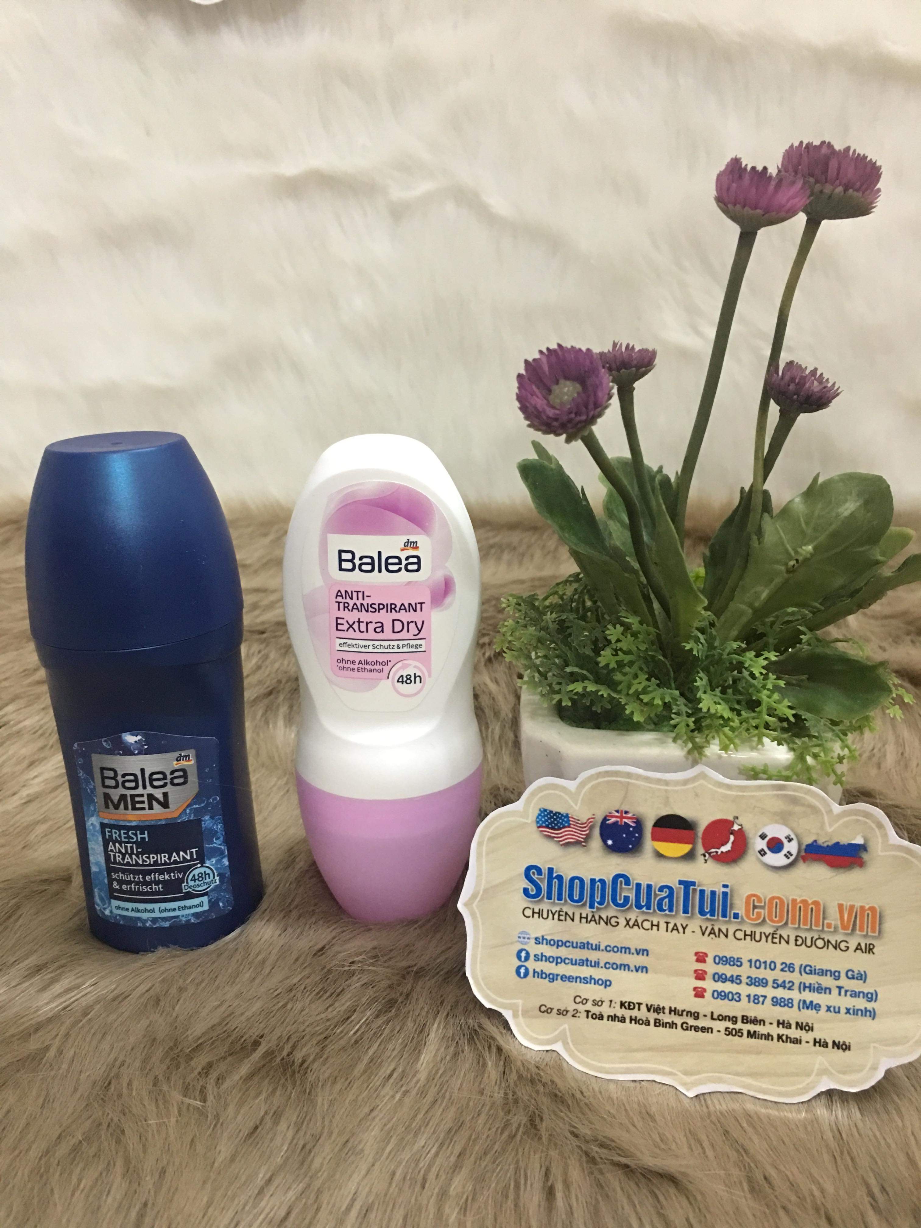 Lăn khử mùi Balea Anti Transpirant Extra dry 50ml dành cho nữ, không gây vàng áo, hàng Đức xách tay, cam kết hàng thật xịn 100%, giúp ngăn mùi hiệu quả, giảm tình trạng tiết mồ hôi, hương thơm nhẹ nhàng, nữ tính, không làm át mùi nước hoa của bạn