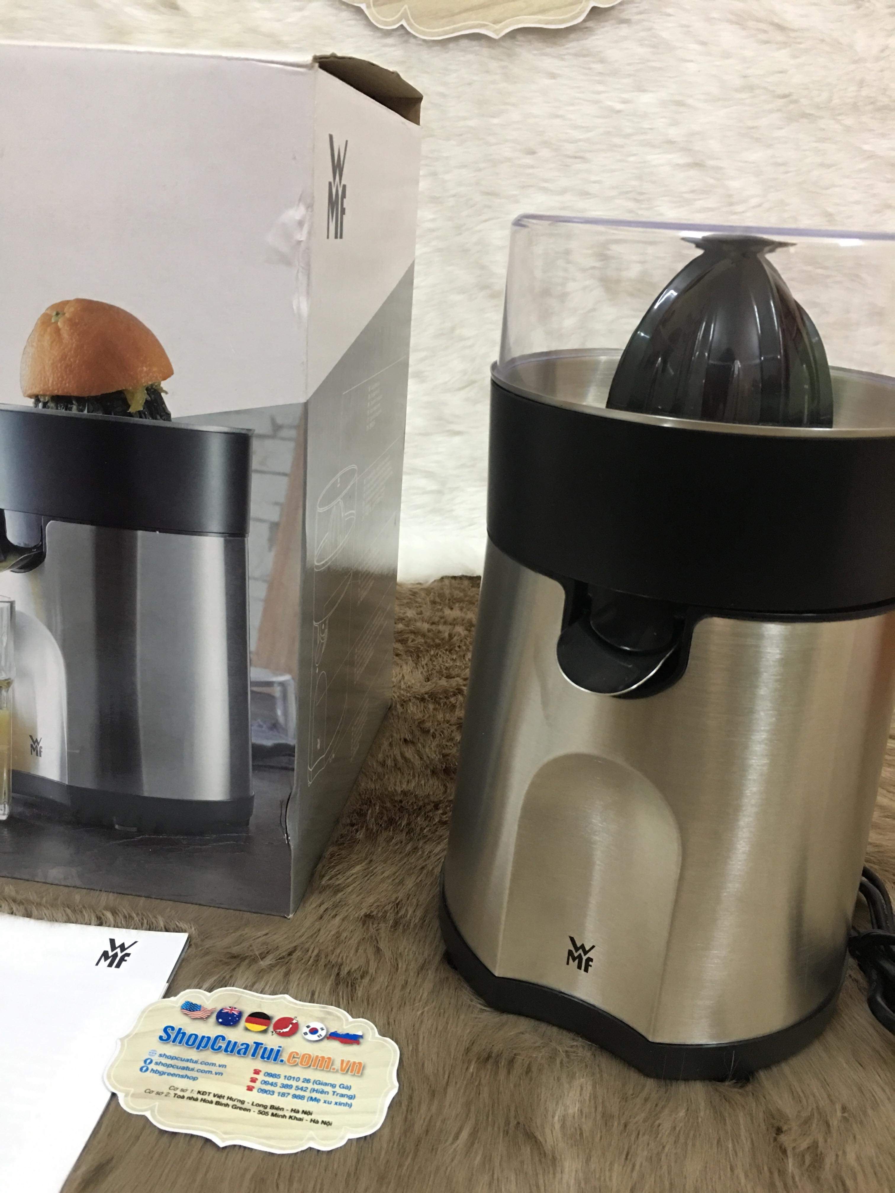 Máy vắt cam WMF, Germany - Thiết kế sang trọng và tiện dụng, có thể vắt được cam, chanh, bưởi, lựu... công suất 85w