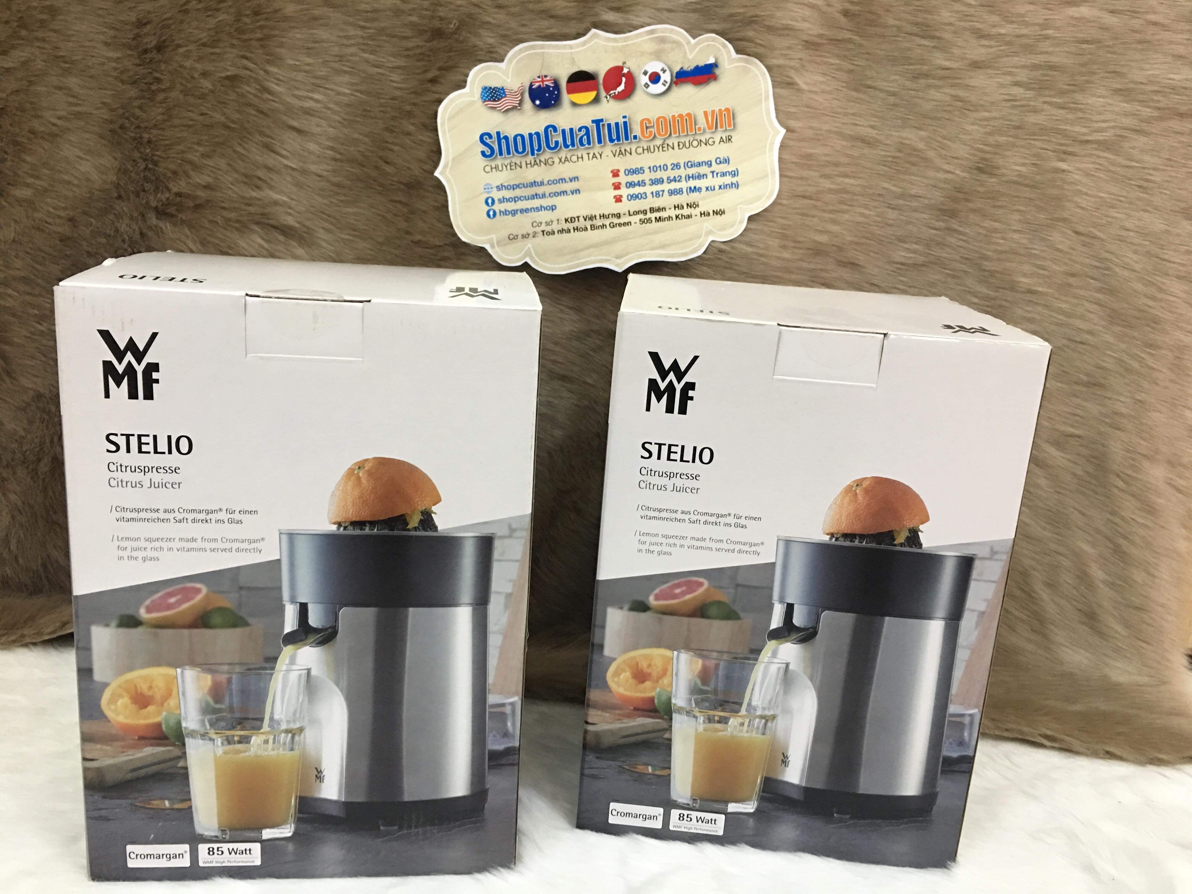 Máy vắt cam WMF, Germany - Thiết kế sang trọng và tiện dụng, có thể vắt được cam, chanh, bưởi, lựu... công suất 85w