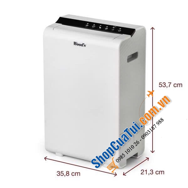 Máy hút ẩm kèm lọc không khí Wood’s WDD90 (sử dụng cho phòng 60m2).