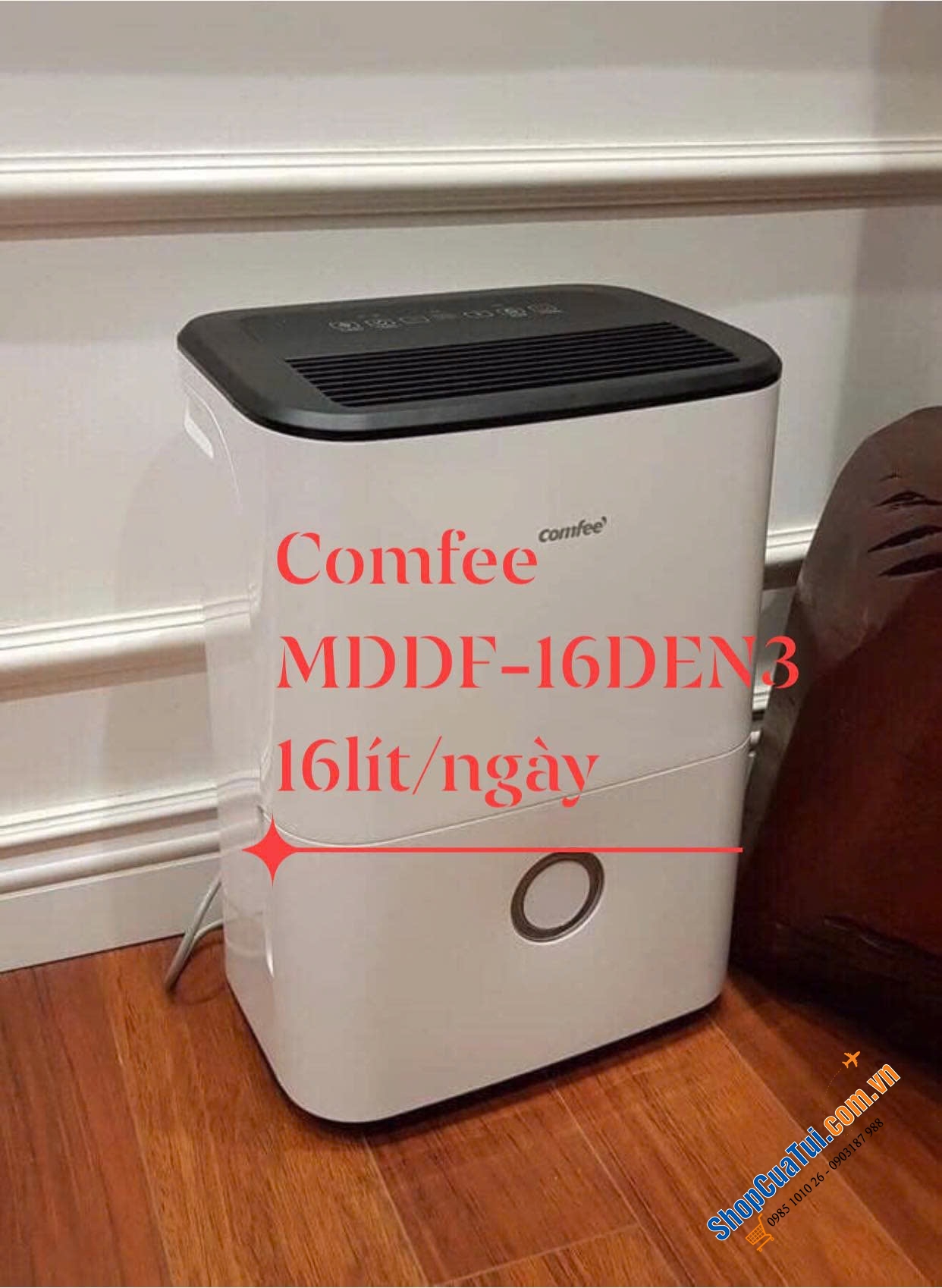 Máy hút ẩm Comfee MDDF 16DEN7 16 lít - phù hợp phòng diện tích tới 32m2