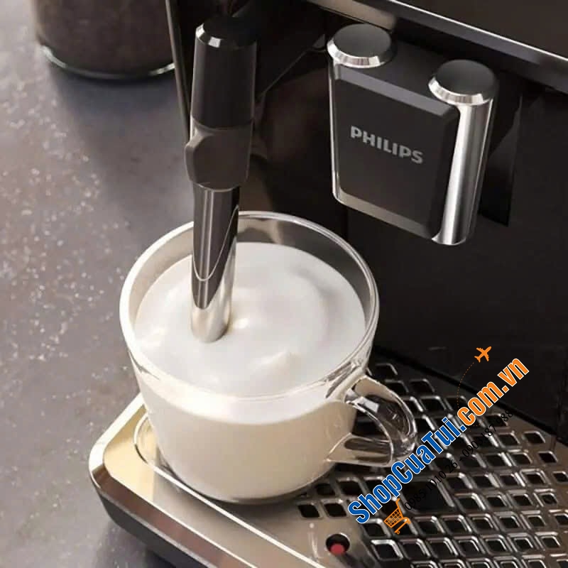 Máy pha cà phê Philips EP2220/10 made in Romania giúp tận hưởng 2 loại cà phê Espresso và cà phê đen cực ngon