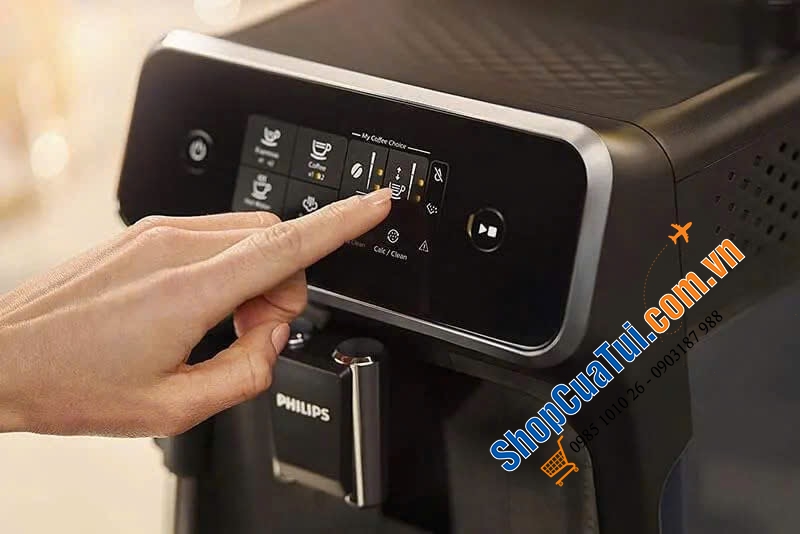 Máy pha cà phê Philips EP2220/10 made in Romania giúp tận hưởng 2 loại cà phê Espresso và cà phê đen cực ngon