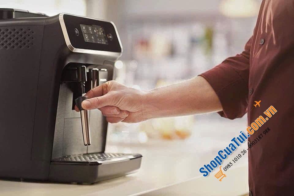 Máy pha cà phê Philips EP2220/10 made in Romania giúp tận hưởng 2 loại cà phê Espresso và cà phê đen cực ngon