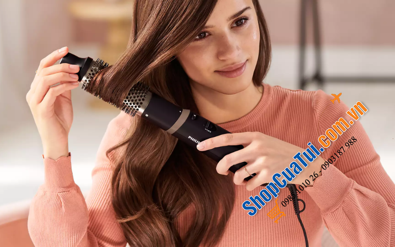 Lược uốn tóc kèm sấy Philips Series 3000 BHA301/00 2in1