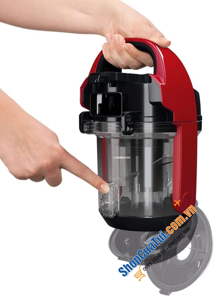 Máy hút bụi BOSCH BGC05AAA2 màu đỏ.