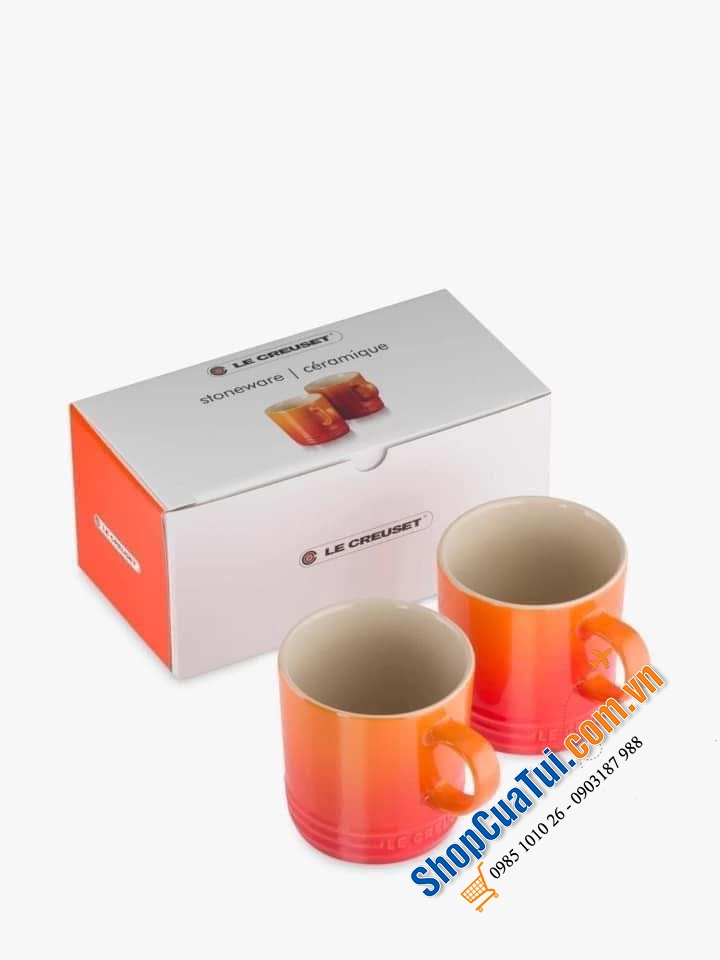 SET 2 CỐC LE CREUSET 100ml & 350ml mầu cam.