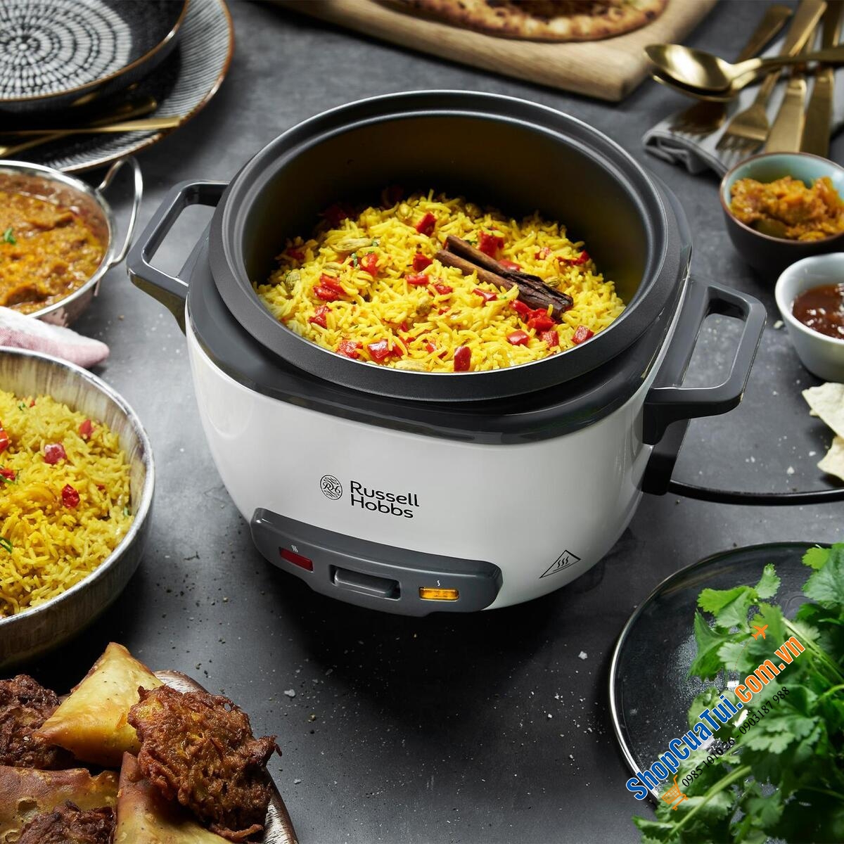 Nồi Cơm Điện Russell Hobbs 27040 Size 2L - Nồi cơ size lớn dành cho 6-10 người