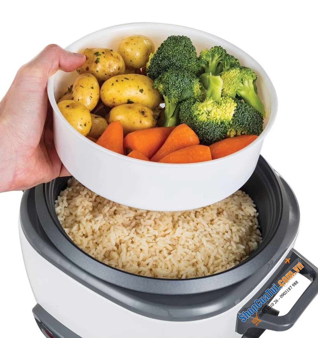 Nồi Cơm Điện Russell Hobbs 27040 Size 2L - Nồi cơ size lớn dành cho 6-10 người