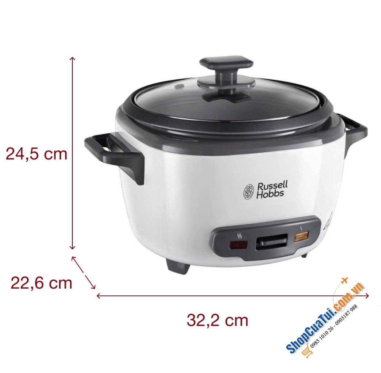 Nồi Cơm Điện Russell Hobbs 27040 Size 2L - Nồi cơ size lớn dành cho 6-10 người