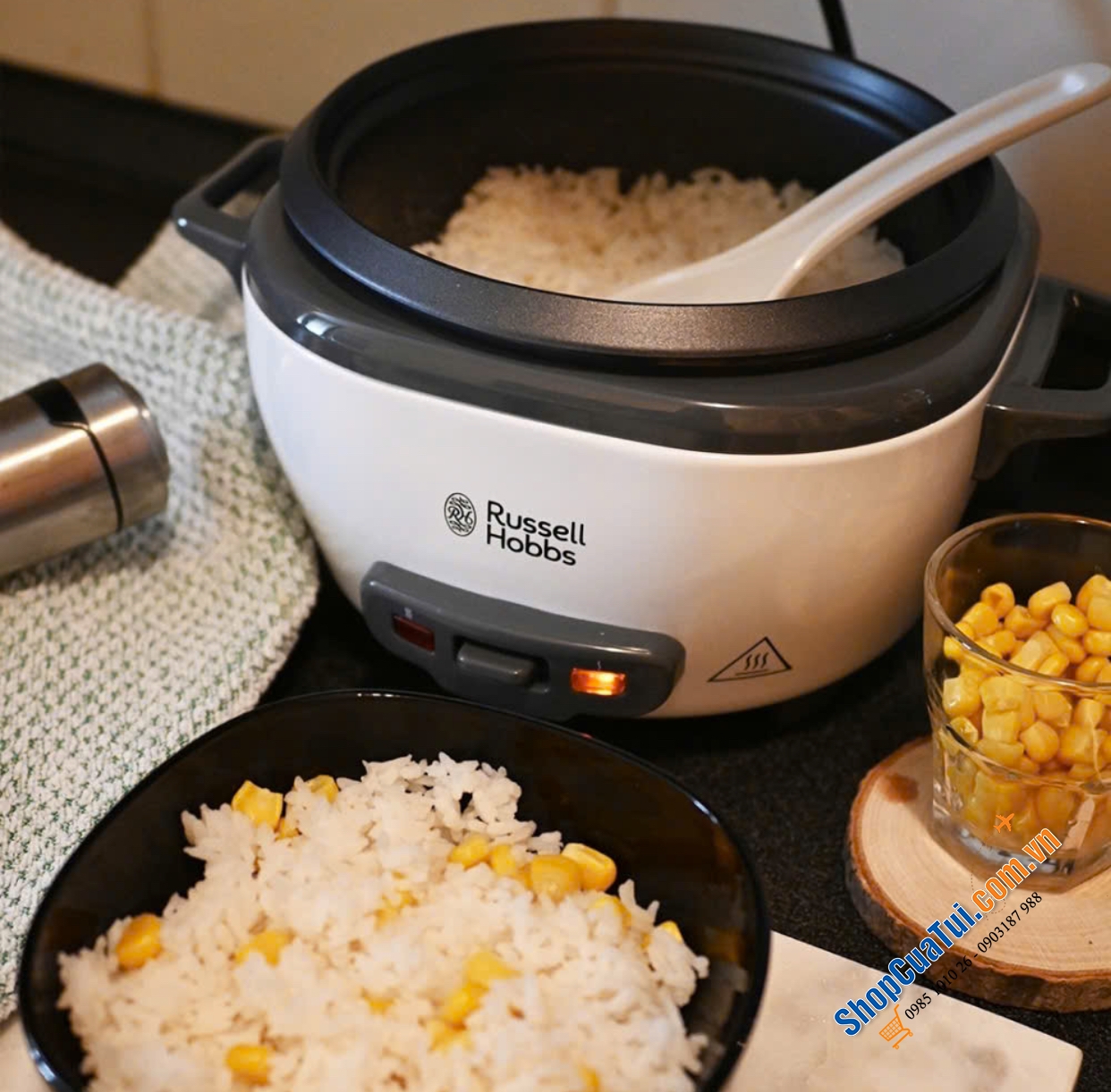Nồi Cơm Điện Russell Hobbs 27040 Size 2L - Nồi cơ size lớn dành cho 6-10 người