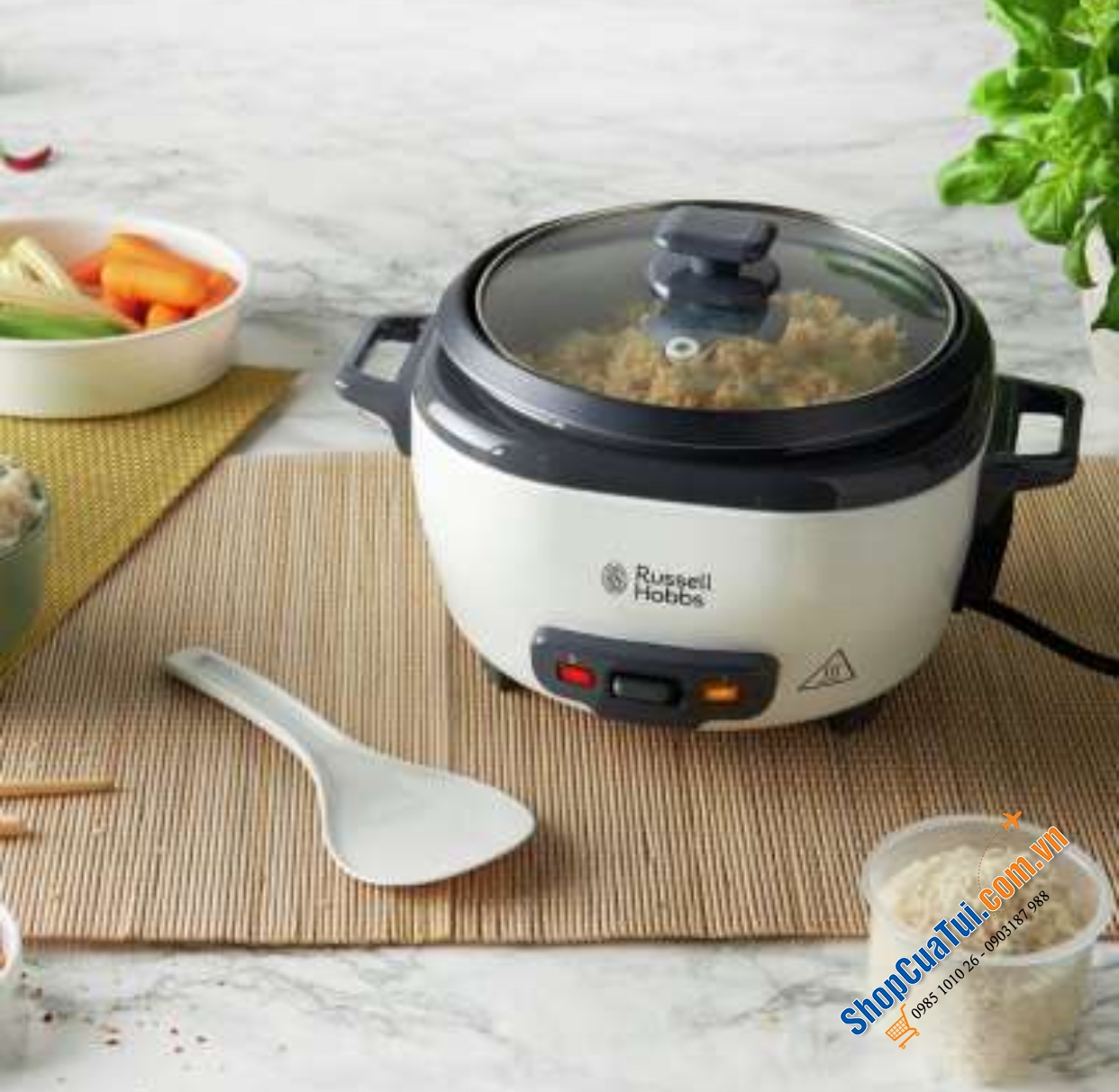 Nồi Cơm Điện Russell Hobbs 27040 Size 2L - Nồi cơ size lớn dành cho 6-10 người