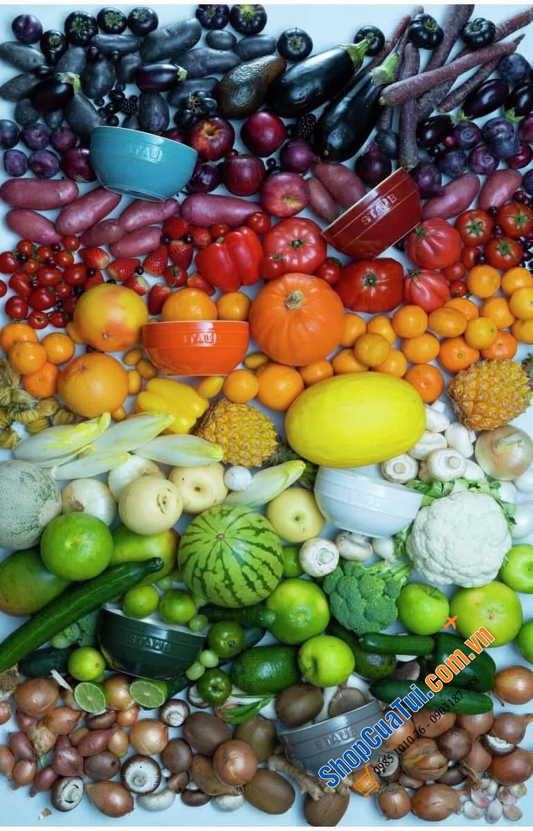 Set 6 bát ăn phở, cháo Staub 14cm - SET 6 BÁT ĂN MÌ STAUB 14CM 0,7L CẦU VỒNG.