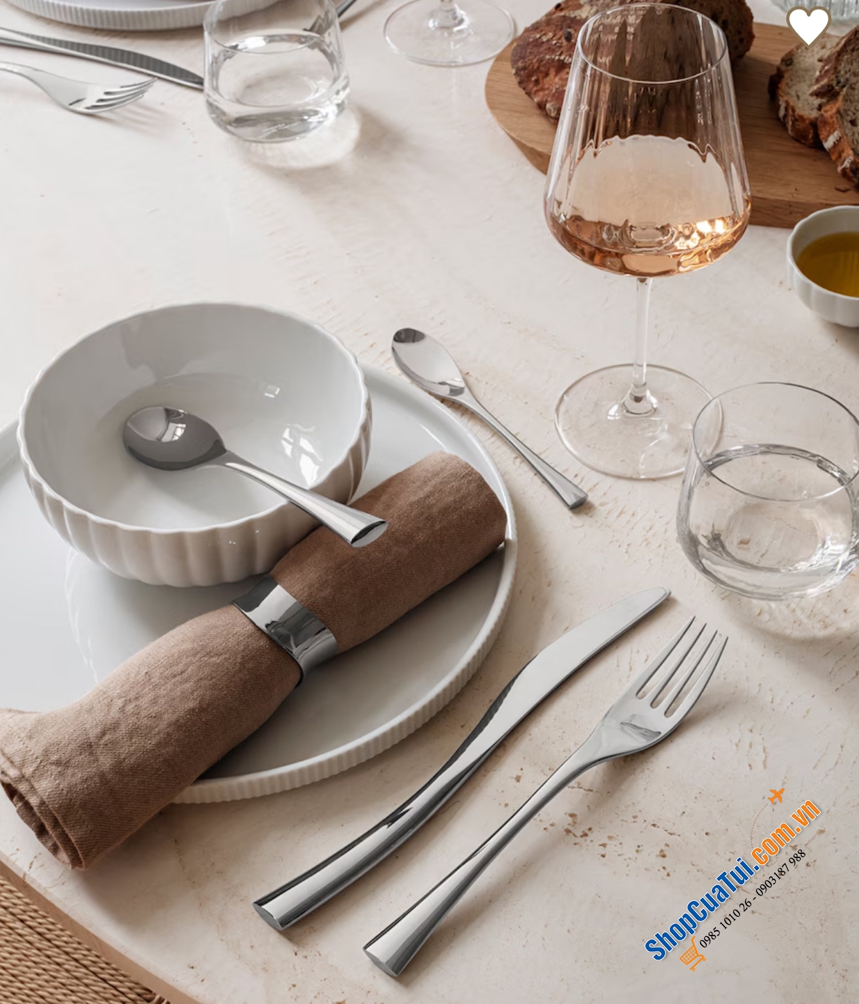 Bộ 6 cốc Georg Jensen Bernadotte 250ml dạng lượn sóng mềm mại