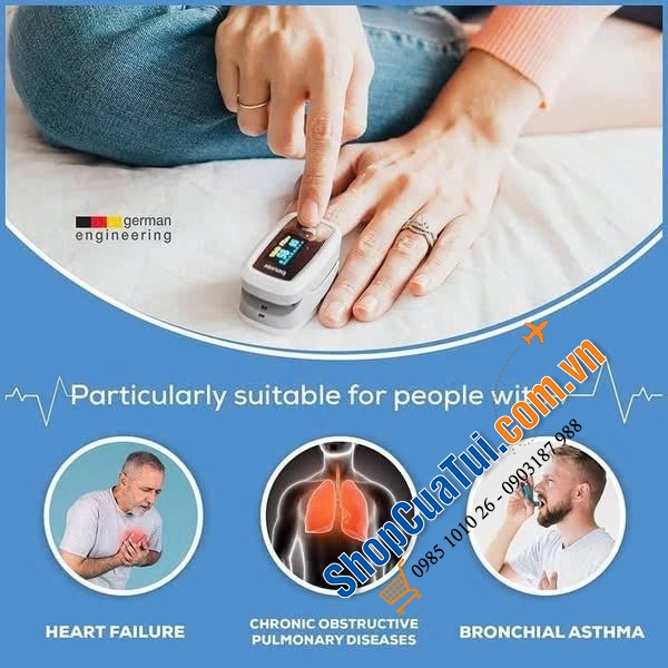 MÁY ĐO NỒNG ĐỘ OXY MÁU BEURER PO30.