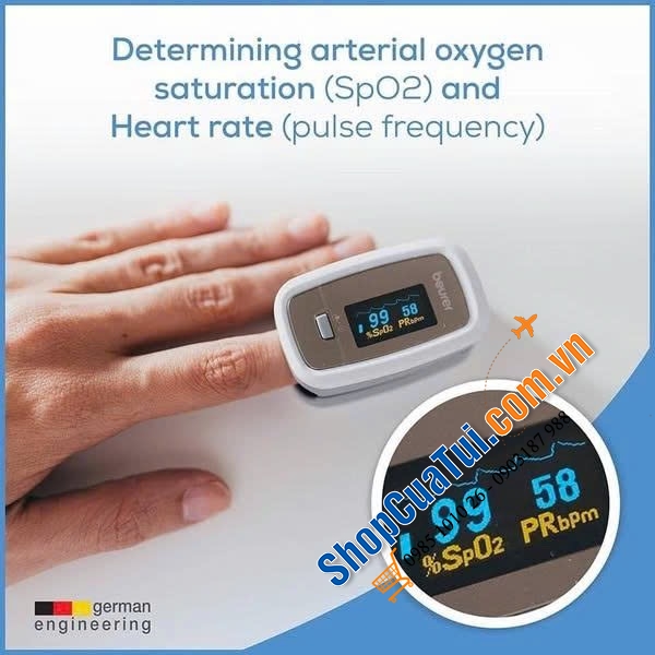 MÁY ĐO NỒNG ĐỘ OXY MÁU BEURER PO30.